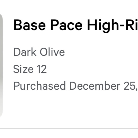 Base Pace High-Rise Leggings - Dark Olive - Picture 2 of 2